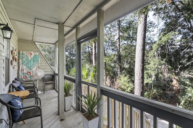 view of sunroom