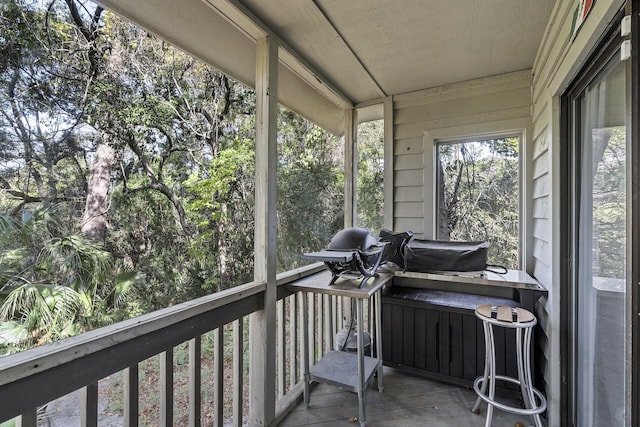 view of sunroom