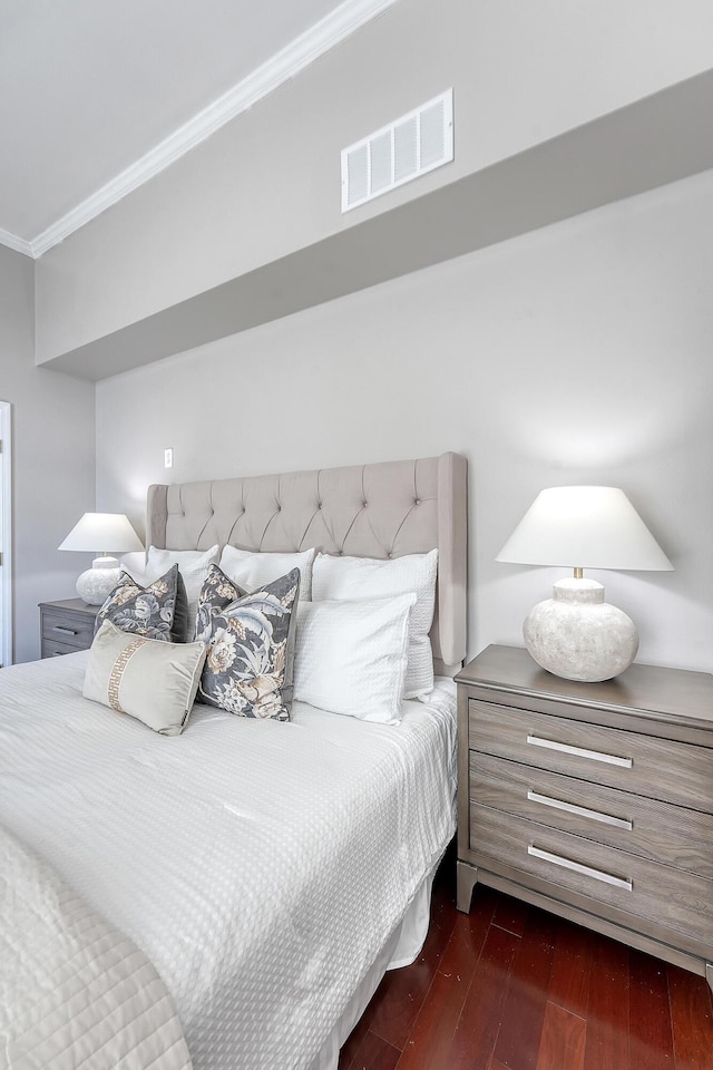 1 King Street 209 & 210, Charleston, SC 29401 - bedroom featuring crown molding and dark wood-style floors