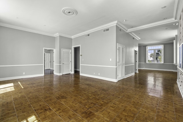 1 King Street 209 & 210, Charleston, SC 29401 - unfurnished living room with baseboards and crown molding