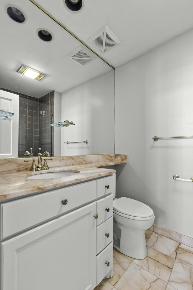 1 King Street 209 & 210, Charleston, SC 29401 - full bath with vanity and marble look tiles