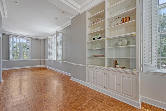 1 King Street 209 & 210, Charleston, SC 29401 - spare room featuring ornamental molding and baseboards