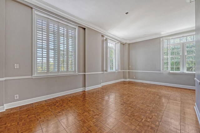 1 King Street 209 & 210, Charleston, SC 29401 - spare room with ornamental molding and plenty of natural light