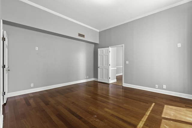 1 King Street 209 & 210, Charleston, SC 29401 - empty room featuring crown molding and dark wood-style flooring