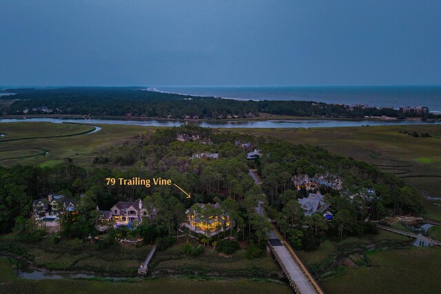 79 Trailing Vine Way, Kiawah Island, SC 29455 - aerial view of property and surrounding area featuring a large body of water