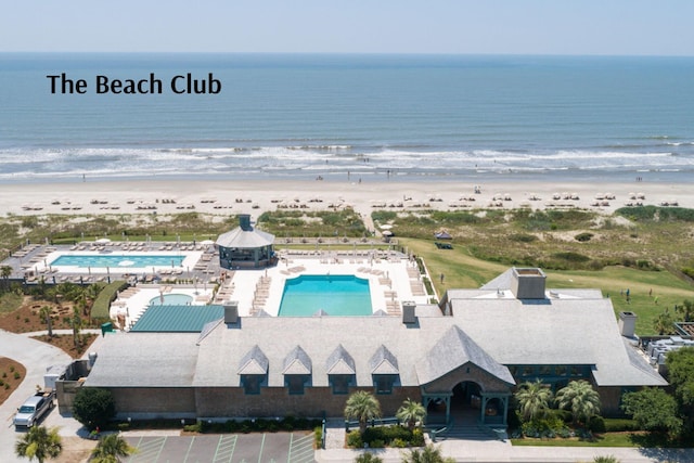 79 Trailing Vine Way, Kiawah Island, SC 29455 - drone / aerial view of a pool and expansive beach