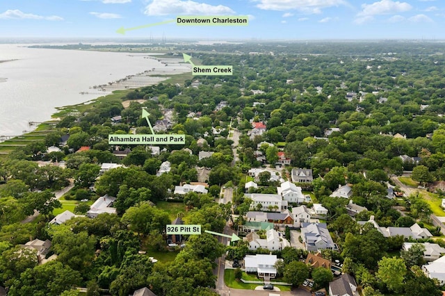 926 Pitt St, Mount Pleasant, SC 29464 - aerial view of residential area featuring a nearby body of water
