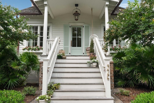 926 Pitt St, Mount Pleasant, SC 29464 - doorway to property with covered porch