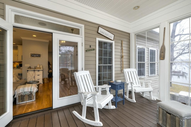 view of wooden deck