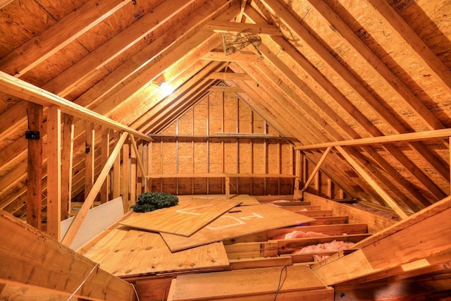 view of attic