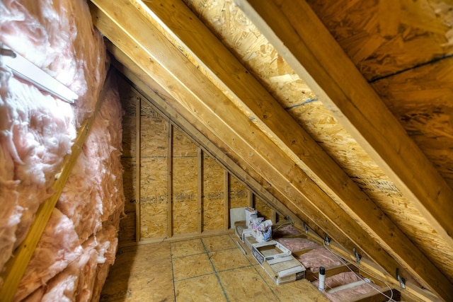 view of attic