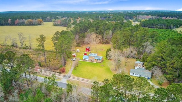 276 S Railroad Ave, Harleyville, SC 29448 - drone / aerial view featuring a rural view and a wooded view