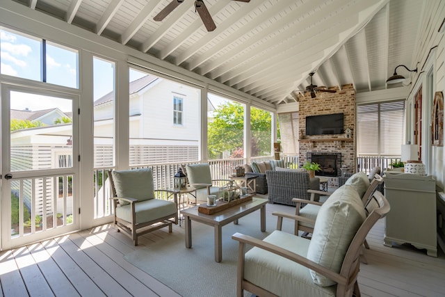 371 Bridgetown Pass, Mount Pleasant, SC 29464 - sunroom / solarium with ceiling fan and plenty of natural light
