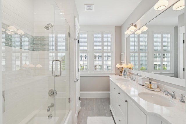371 Bridgetown Pass, Mount Pleasant, SC 29464 - bathroom featuring enclosed tub / shower combo and double vanity