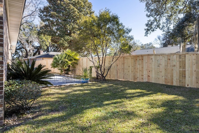 view of yard featuring a patio area