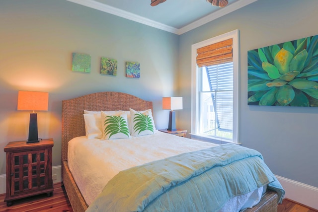 25 Ocean Point Dr, Isle Of Palms, SC 29451 - bedroom featuring wood finished floors, baseboards, and crown molding