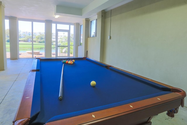 25 Ocean Point Dr, Isle Of Palms, SC 29451 - game room featuring billiards and healthy amount of natural light