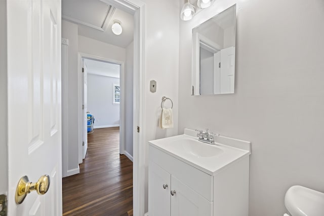 127 Ridge Rd, Summerville, SC 29485 - bathroom featuring toilet, wood-type flooring, and vanity