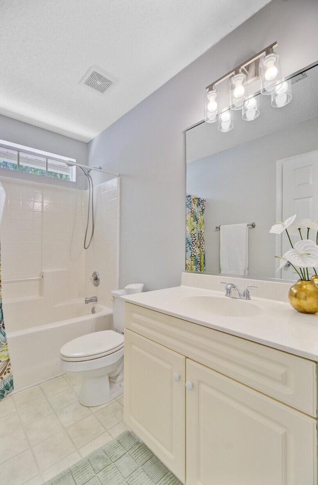 2404 Fulford Ct, Mount Pleasant, SC 29466 - bathroom with shower / tub combo, vanity, and tile patterned flooring