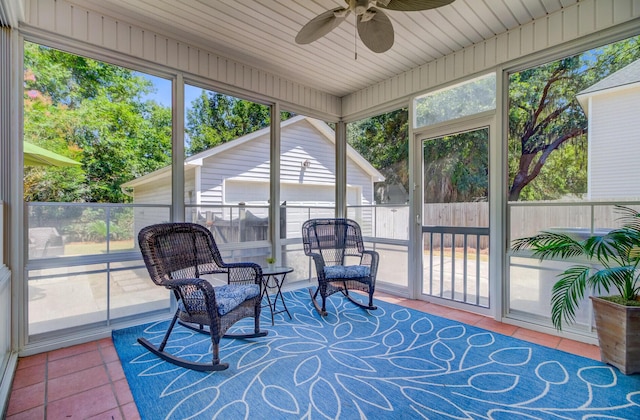 2404 Fulford Ct, Mount Pleasant, SC 29466 - sunroom with ceiling fan and plenty of natural light