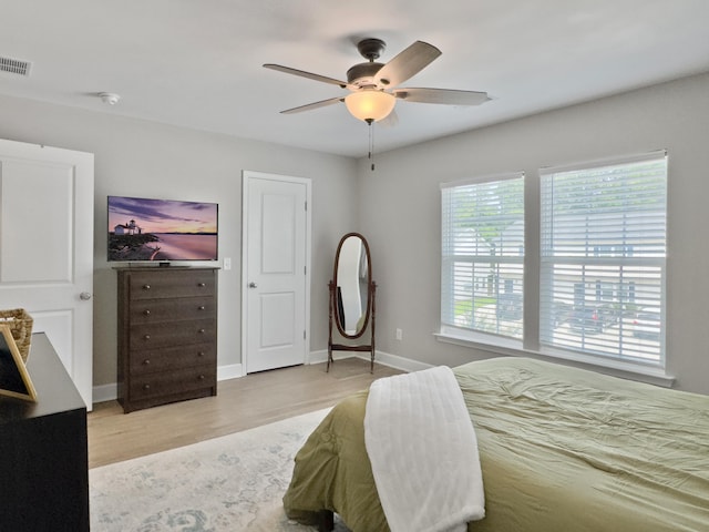 1069 Lexi Ct, Ladson, SC 29456 - bedroom with wood finished floors, baseboards, and ceiling fan