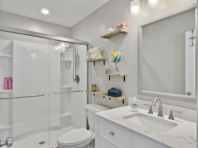 1069 Lexi Ct, Ladson, SC 29456 - full bath featuring toilet, vanity, and a shower stall