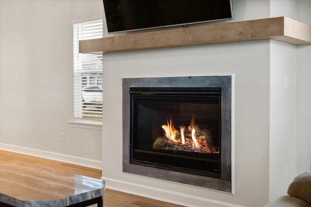 interior details featuring hardwood / wood-style flooring