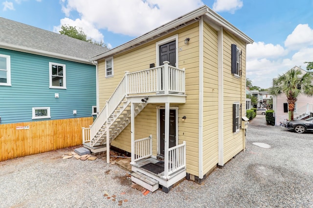 view of rear view of property