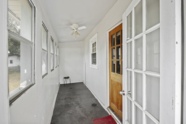 2736 Bonds Ave, North Charleston, SC 29405 - unfurnished sunroom featuring ceiling fan and plenty of natural light