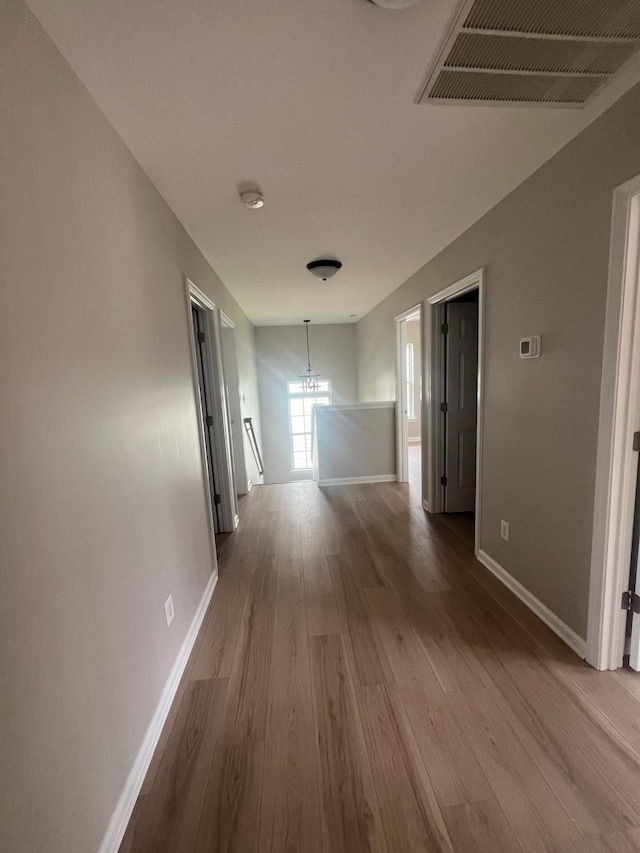 308 Tidal Rice Ct, Wando, SC 29492 - hallway with dark wood finished floors and a chandelier