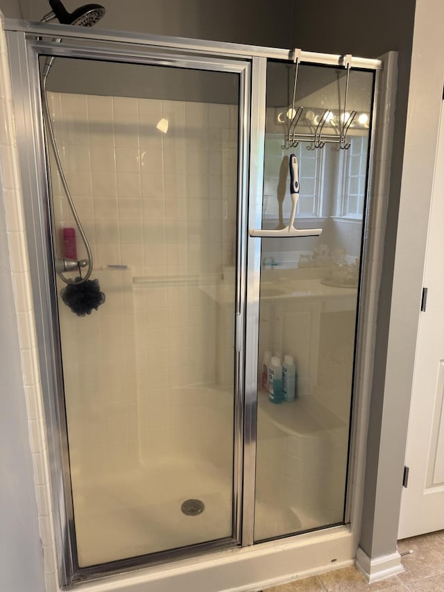 101 Cobblers Glen Ct, Lexington, SC 29072 - bathroom with an inviting chandelier and a shower stall