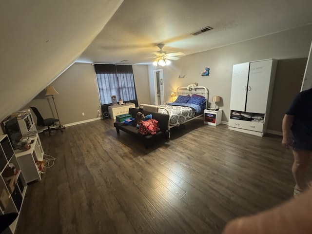 101 Cobblers Glen Ct, Lexington, SC 29072 - bedroom with baseboards, a ceiling fan, wood finished floors, and visible vents