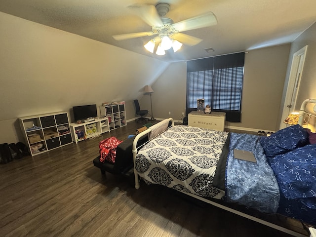 101 Cobblers Glen Ct, Lexington, SC 29072 - bedroom with a ceiling fan, wood finished floors, and lofted ceiling