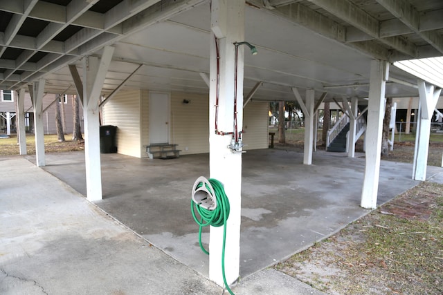 view of patio / terrace featuring a carport