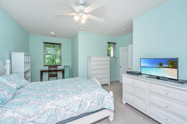 1253 Dingle Rd, Mount Pleasant, SC 29466 - bedroom with light carpet and ceiling fan
