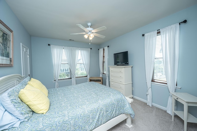 1253 Dingle Rd, Mount Pleasant, SC 29466 - bedroom featuring multiple windows, carpet flooring, and ceiling fan