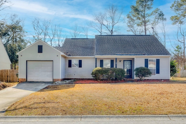 ranch-style house with a garage