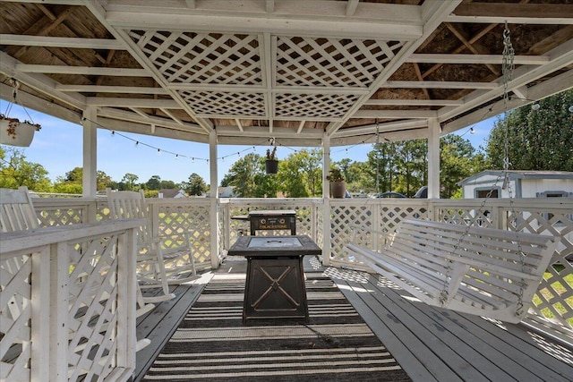 view of wooden deck