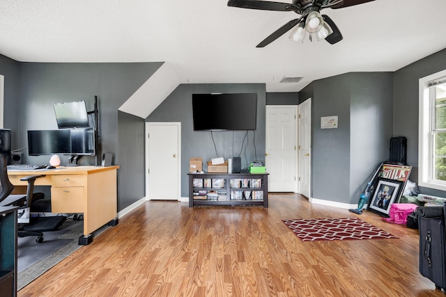 103 Retriever Ln, Goose Creek, SC 29445 - office space with wood finished floors, ceiling fan, and baseboards