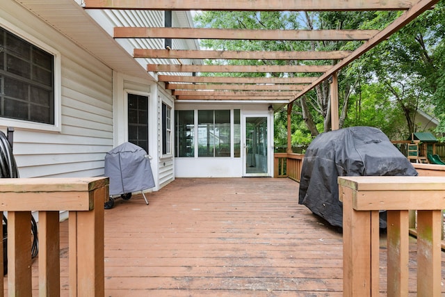 103 Retriever Ln, Goose Creek, SC 29445 - wooden terrace with a pergola