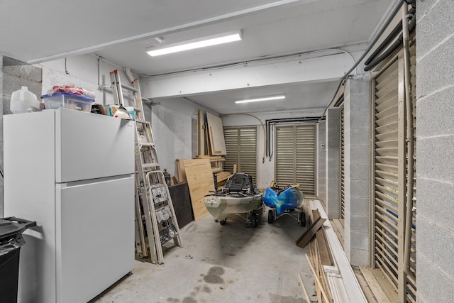 228 Beresford Creek St, Charleston, SC 29492 - garage featuring freestanding refrigerator