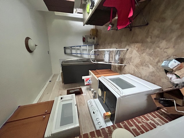 kitchen with light hardwood / wood-style flooring