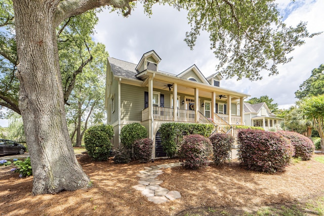 view of front facade with covered porch