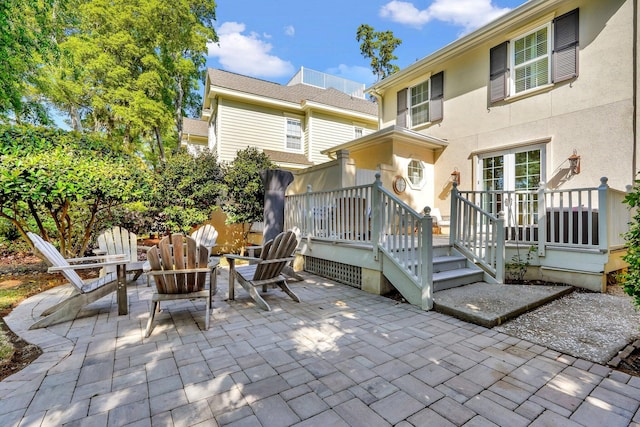 view of patio featuring a deck
