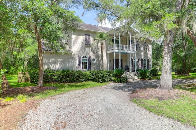 2494 Cape Rd, Johns Island, SC 29455 - neoclassical home with a balcony and covered porch