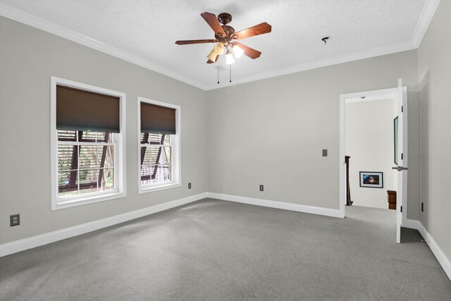 2494 Cape Rd, Johns Island, SC 29455 - carpeted spare room with ornamental molding and ceiling fan