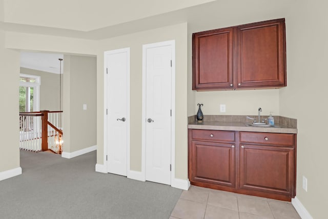 2494 Cape Rd, Johns Island, SC 29455 - bar area with a sink and light carpet