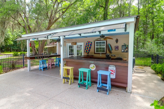 2494 Cape Rd, Johns Island, SC 29455 - view of patio featuring a ceiling fan and view of scattered trees