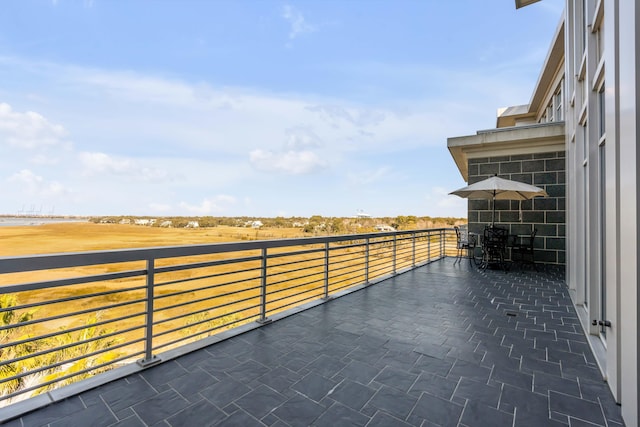 view of patio / terrace with a balcony