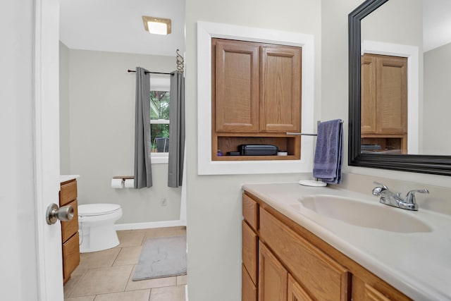 112 Fox Chase Dr, Goose Creek, SC 29445 - bathroom with vanity, toilet, and tile patterned flooring